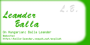 leander balla business card